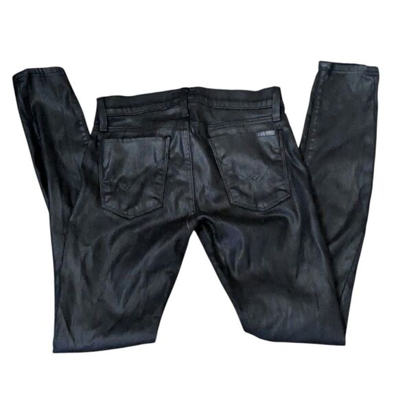Hudson "Krista Super Skinny" Black Coated Jeans, Size 25 - Picture 6 of 6